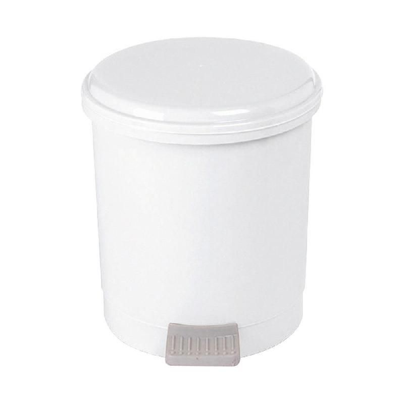 STIL CASA POUBELLE PLASTIQUE À PÉDALE - ECO - 6 LITRES - COLORIS BLANC