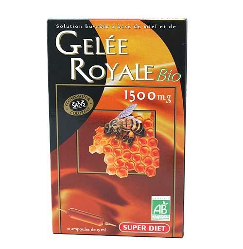 SUPERDIET - GELÉE ROYALE BIO 10 AMPOULES DE 15ML