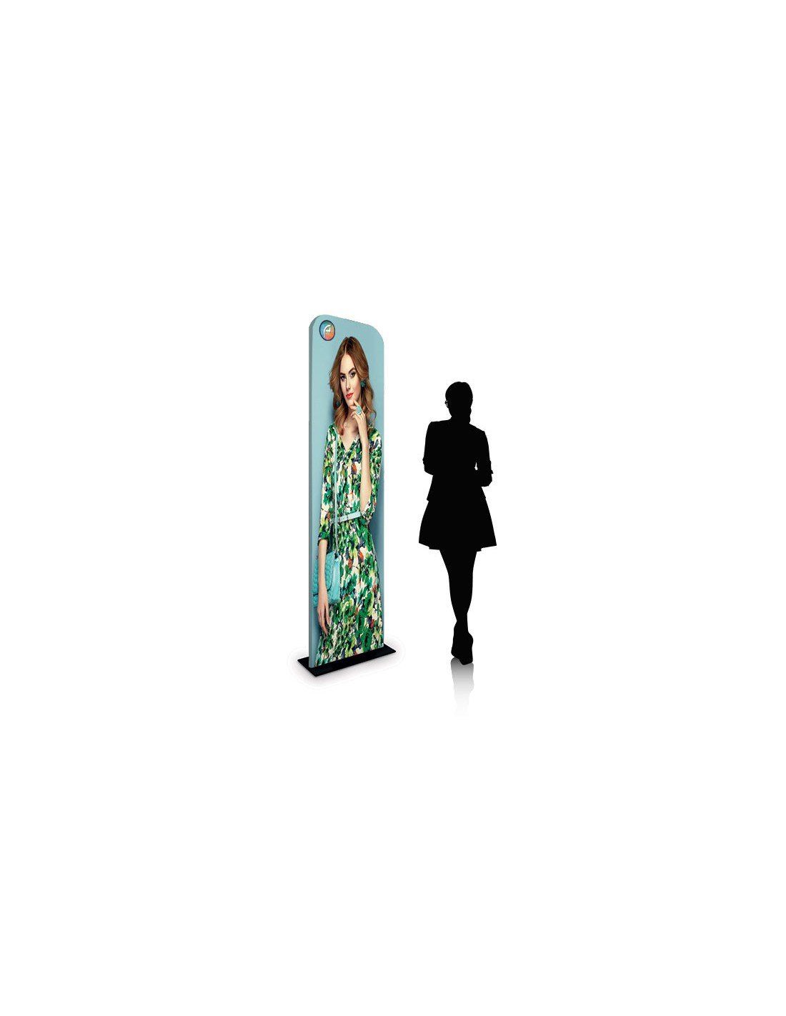 Totem tissu droit 60x230cm - structure en aluminium - visuel recto-verso_0
