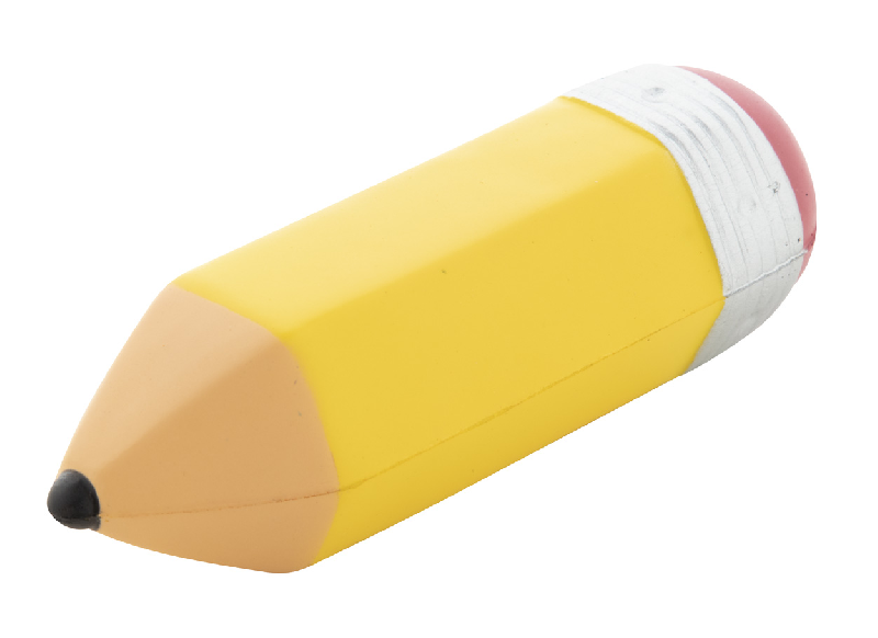 Balle anti-stress - en forme de crayon - jaune - 20,8g_0