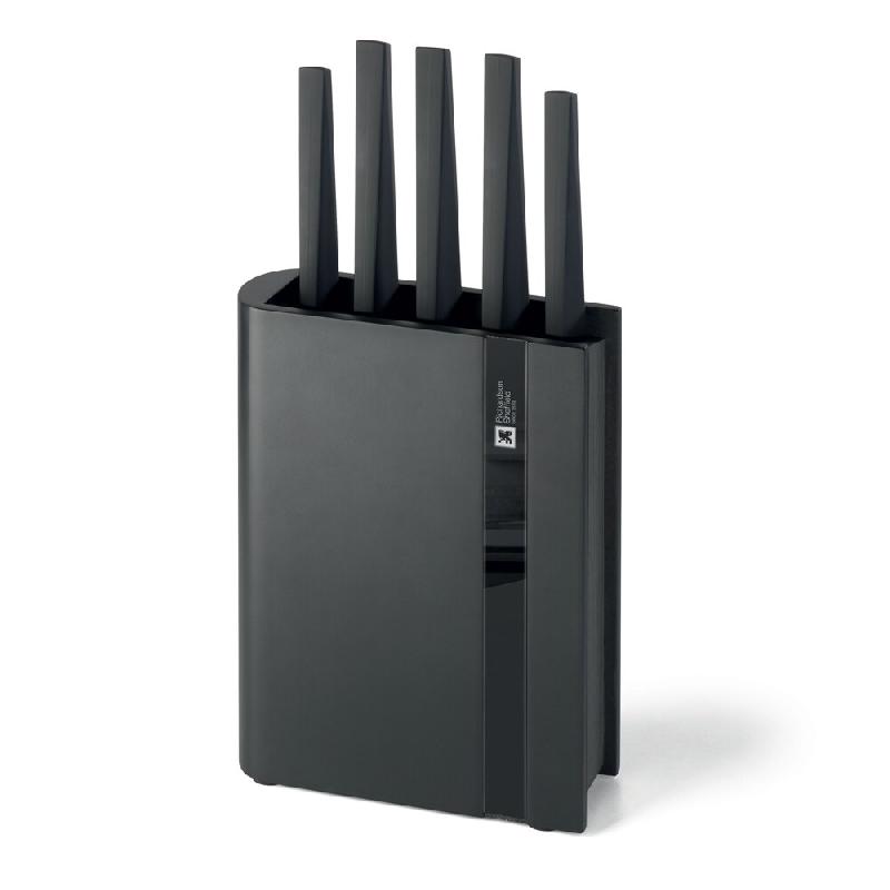 Bloc couteaux 5 pièces Edge noir -  Autre Acier Amefa 21x8 cm - noir acier 8711155456742_0