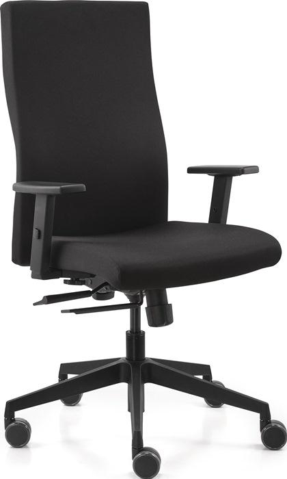 Chaise de bureau pivotante avec technique synchrone noire 420-530 mm avec accoudoirs Capacité charge 125 kg TREND OFFICE_0
