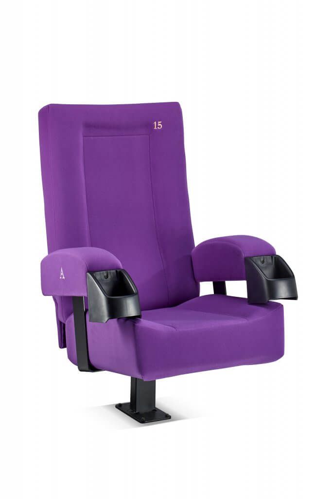 Fauteuil de cinéma Club-N - housses matelassées, assise fixe, dossier ergonomique et piètement central_0