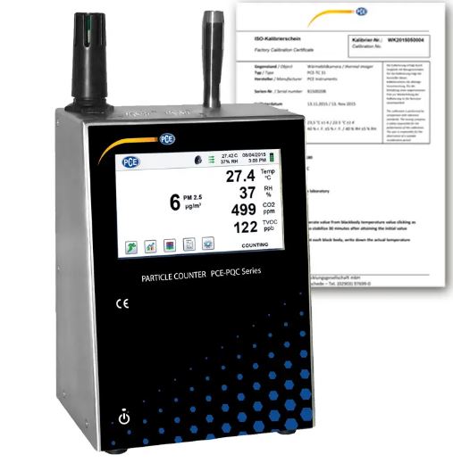 Compteurs de particules professionnel ou pour Laboratoires, modèle mixte : portatif et de paillasse PCE-PQC 23EU - PCE INSTRUMENTS_0