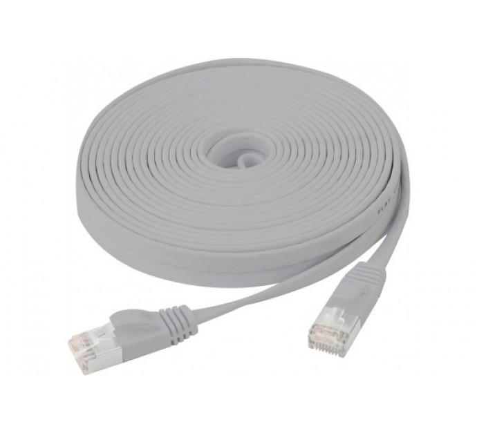 Cordon RJ45 plat Catégorie 6 U/FTP Snagless gris - 5 m - Blindage individuel et garantie 20 ans_0