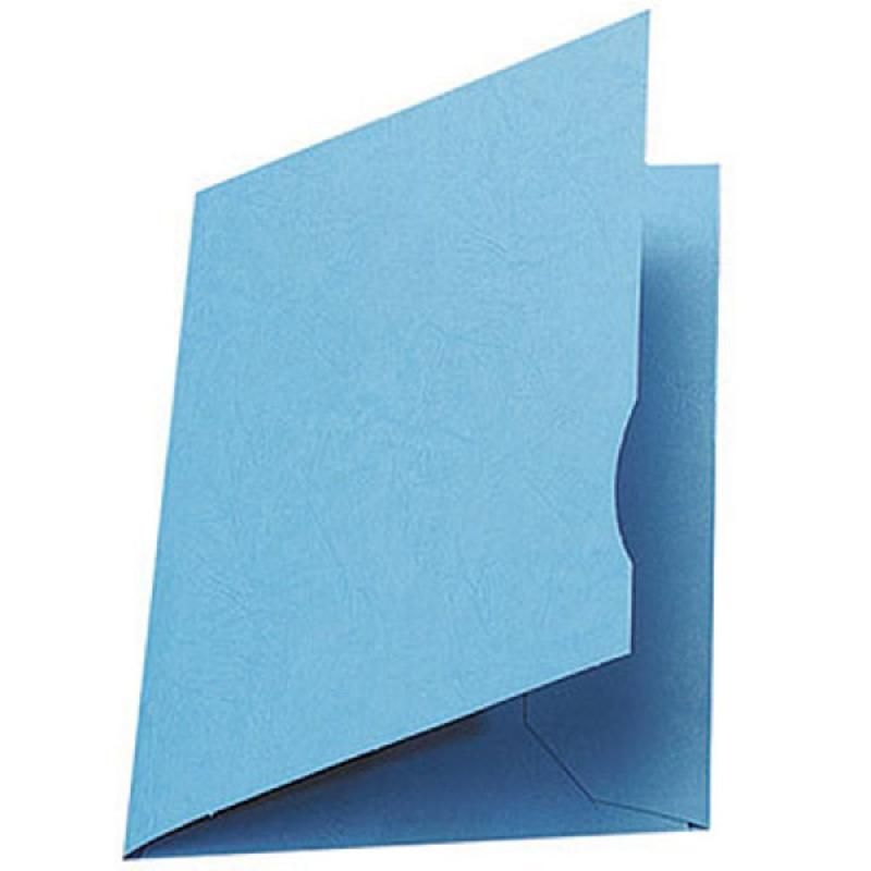 DOSSIER DE PRÉSENTATION GRAIN CUIR BLEU - CAPACITÉ 50 FEUILLES (PRIX À L'UNITÉ)