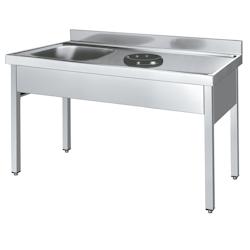 EURAST - Evier avec support avec trou de vindage et évier - 1400x700x850 mm - 226I4170 - inox 226I4170_0