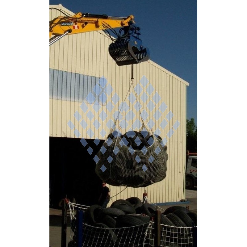 Filet de levage en nylon fil 4.75mm - maille 50mm - Réf. N1305 - charge max 700kg/m²_0