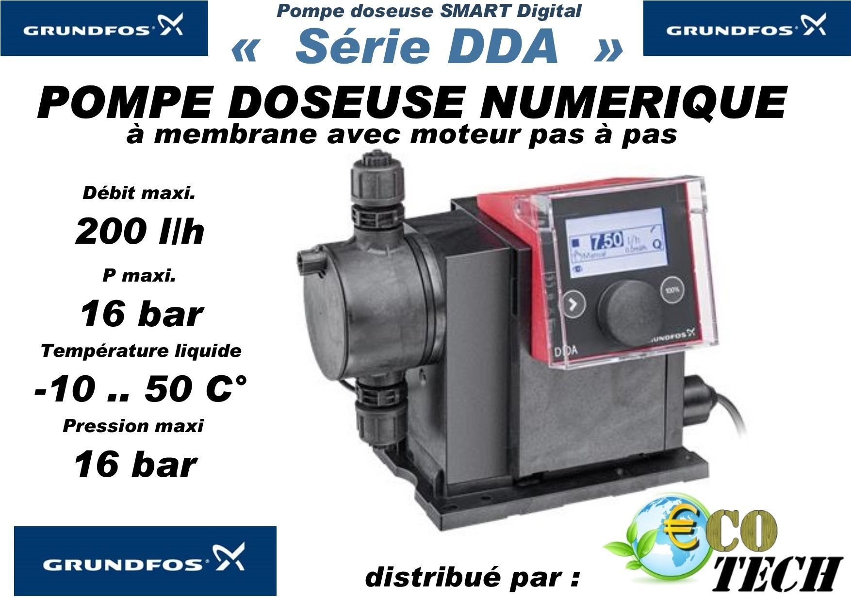 Grundfos série dda - pompe doseuse numérique débit jusqu'a 200l/h_0