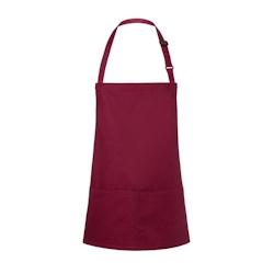 KARLOWSKY,Tablier bavette, court, avec poche, bordeaux, - rouge 4040857041050_0