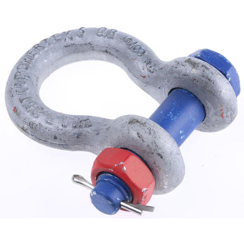 2 Manilles De Remorquage Acier Carbone - Capacité 1 Tonne - Pour Voiture, Camping, Levage - Argent/Rouge
