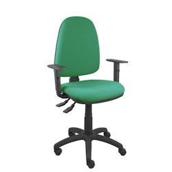 Piqueras y Crespo Silla Aýna S bali verde esmeralda con brazos regulables - vert multi-matériau 04ASB456B10CRN_0