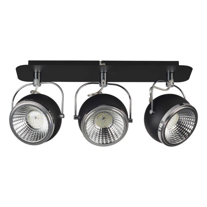 Plafonnier 3 spots moderne BALL 42cm noir - Paris Prix - Métal, ampoules LED incluses, norme IP20_0