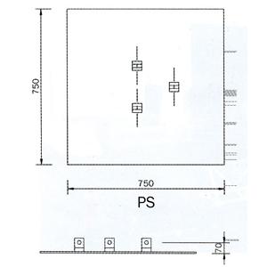 Platine sol 750 x 750 mm_0