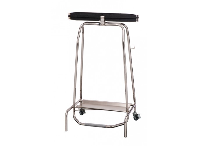 Support sac poubelle mobile à pédale - clapet hermétique - inox - référence ESH107500_0