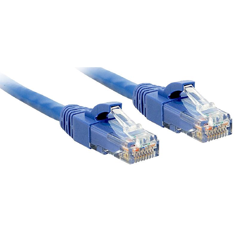 Lindy - Câble réseau RJ-45 Cat. 6 U/UTP 7,5 m - Bleu - Réf. 48021_0