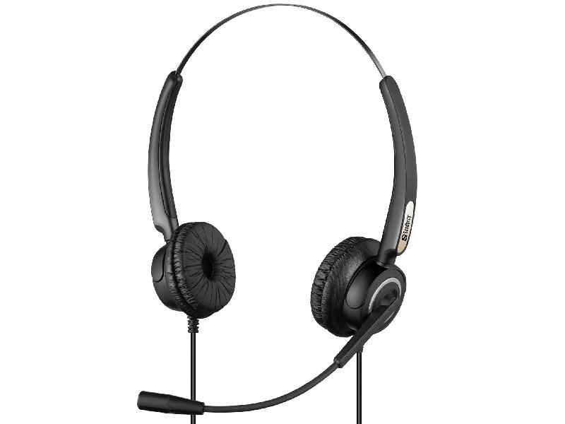 Sandberg USB Office Headset Pro Stereo (126-13) - Casque binaural avec arceau réglable et microphone flexible, connectivité USB_0