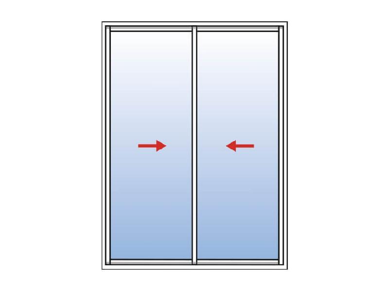 Baie Vitrée Coulissante Aluminium 2 Vantaux KAWNEER Sur Mesure Référence: Coulissant Alu 2 vtx_0