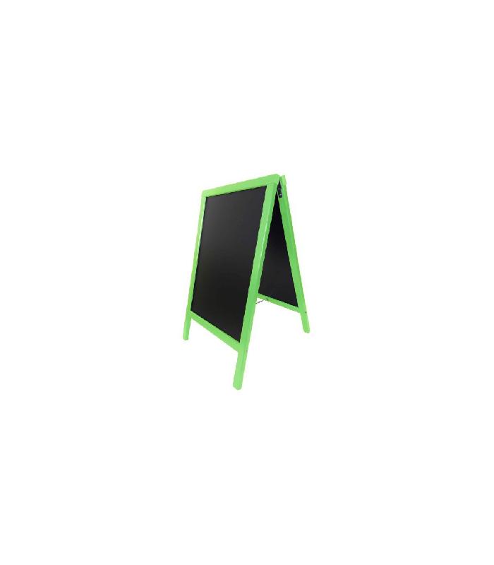 Chevalet stop trottoir - cadre bois - dimensions 90 x 55 cm - Référence : LSTF49VE_0