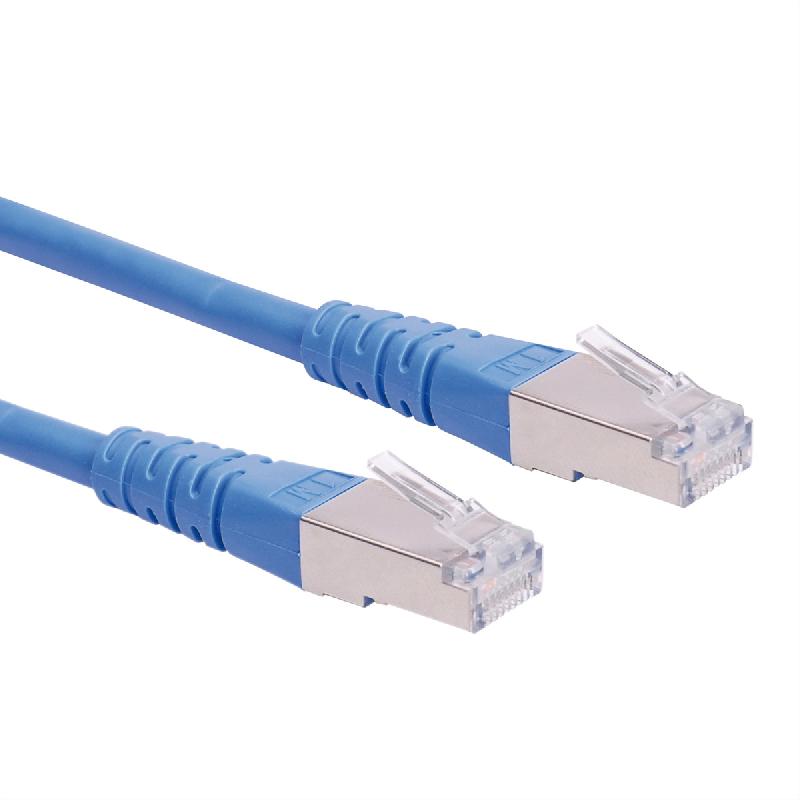 Cordon Cat.6 (Classe E) F/UTP AWG26, bleu, 0,5 m_0