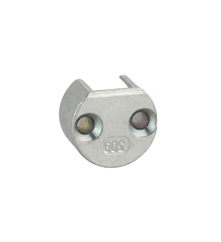 Gâche encastrable de tringle d'extrémité pour fenêtre, Ø25x15mm, Fenster, 0-0309-00-0-1 - FERCO by THIRARD - gris acier 3150260770193_0