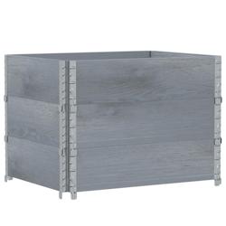 Helloshop26 - Jardinière bac lit surélevé plantes fleurs terrasse jardin 80 x 60 cm bois massif de pin gris 02_0037879 - 3000217791521_0