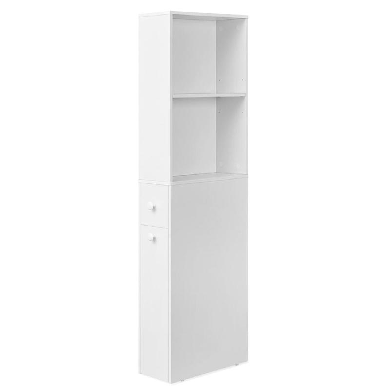 Helloshop26 - Meuble de salle de bain 40 x 18 x 134,4 cm haut meuble de rangement fin colonne avec tiroirs et étagère réglable 12_0006475 - 3000223_0