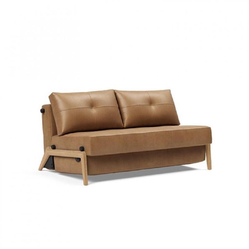 Canapé design convertible Innovation Living Cubed Wood 02 - couchage 140x200 cm - coloris Faunal Brown_0