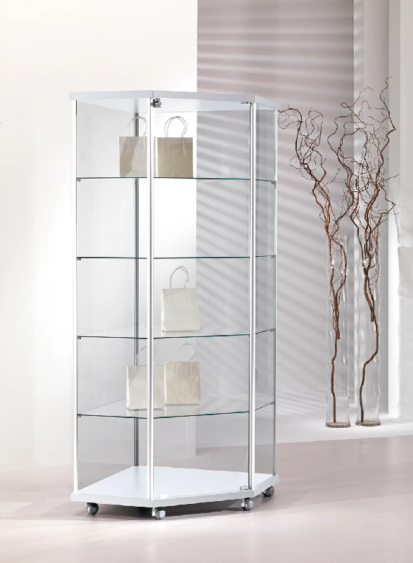 Mobilier d'exposition d'angle 70-ava - blanc poli_0