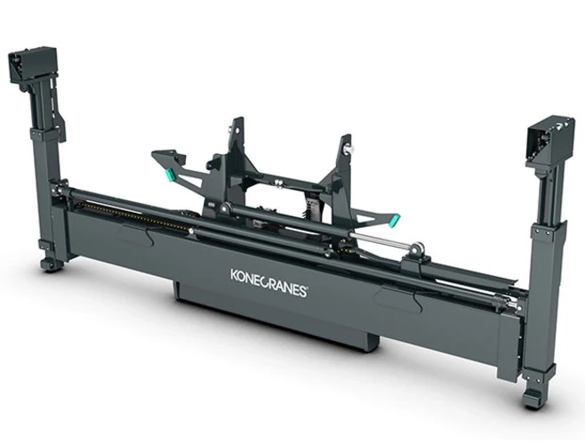 Palonnier télescopique simple prise - ELME 588-TB pour conteneurs ISO vides, capacité 9 tonnes, ouverture 6-12 m_0