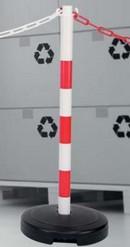 Poteau PVC - Socle chantier à lester 9 kg - Hauteur 90 cm - Stabilité et résistance au vent_0