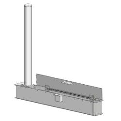 Potelet rabattable - semco - dimension du boitier de rangement : l.1310 x p.170 x lg 210mm_0