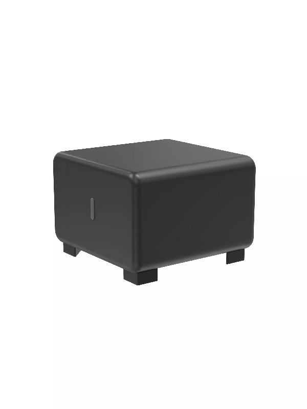 Pouf 1 place simili cuir noir_0