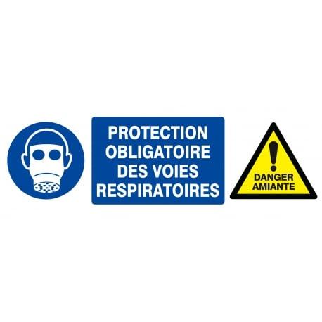 Protection voies respiratoires/danger amiante 330x120mm TALIAPLAST | 626333_0