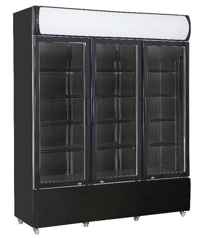 Réfrigérateur 3 portes en verre noir exposition - 7455.2115_0