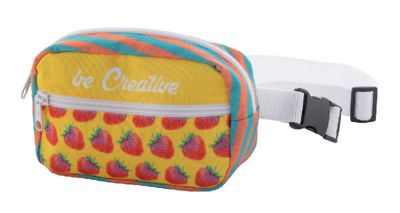 Sac banane publicitaire - compartiment zippé - polyester RPET 600D - impression sublimation - labélisé RPET_0