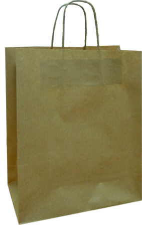 Sac kraft brun haute résistance 100g/m2 - poignées torsadées - 3 formats disponibles_0