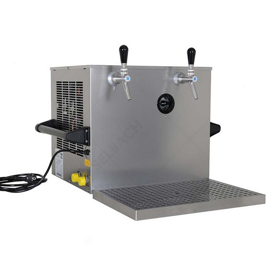 Tireuse à bière professionnelle en inox - Débit de 130 litres par heure - 2 robinets - Fabriquée en Allemagne_0