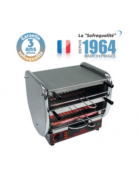 Toaster multifonction SOFRACA électrique 2 niveaux - Série Junior - 480 à 500 pièces/heure - Fabriqué en France -  Référence 11042_0