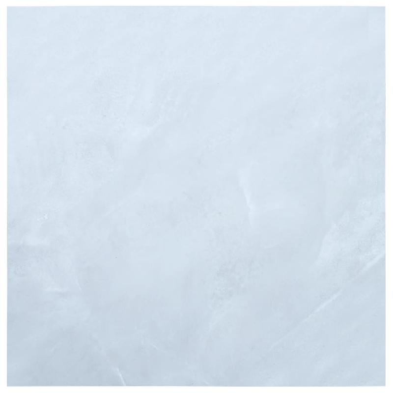 Vidaxl planches de plancher autoadhésives 5,11 m² pvc blanc marbre 146236_0