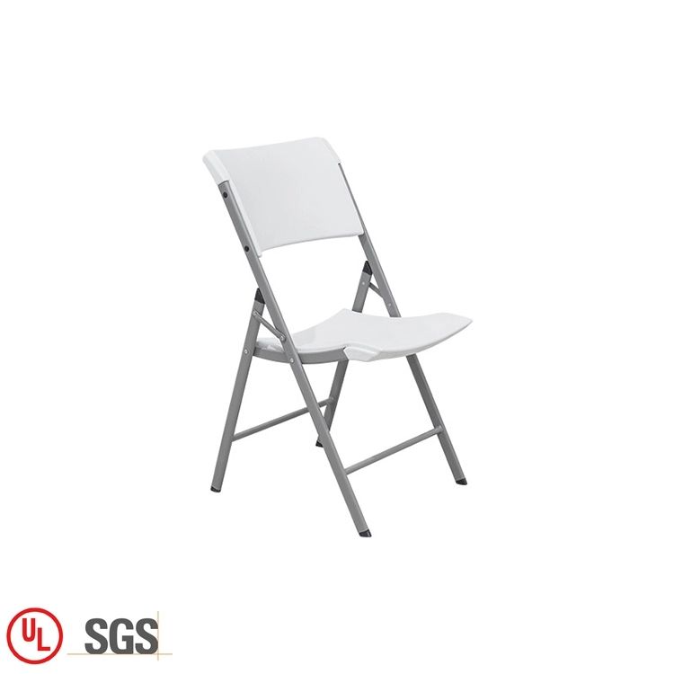 ZL-D55 - Chaise pliante en plastique - Zhejiang Huzoli Metal Products Co., Ltd - Paquet de 4, granit blanc_0