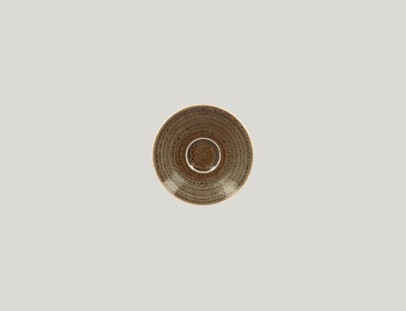 SOUS TASSE À EXPRESSO ROND BRUN PORCELAINE Ø 13 CM TWIRL RAK