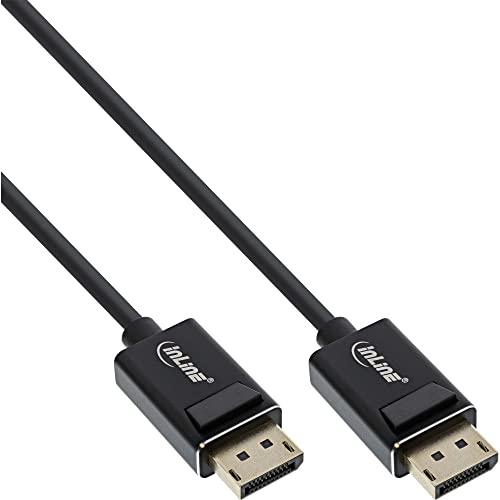 INLINE 15401P - Câble DisplayPort 1 m - Noir - Connecteurs plaqués or - Version 2.0 - 40 Gbit/s_0