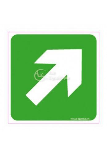 3033-ca-v-130x130 - Panneaux signalisation sécurité travail - AUA Signalétique - Flèche directionnelle en haut à droite - 130x130 mm_0