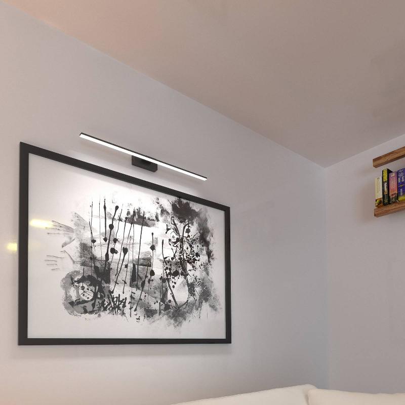MCJ APPLIQUE MURALE LED MIROIR 80 CM NOIR 4000K