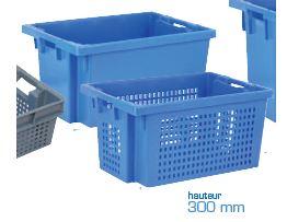 Bac emboîtable à 70% - 50L - Poignées ouvertes - Bac114BM6430000 - Couleur bleu_0