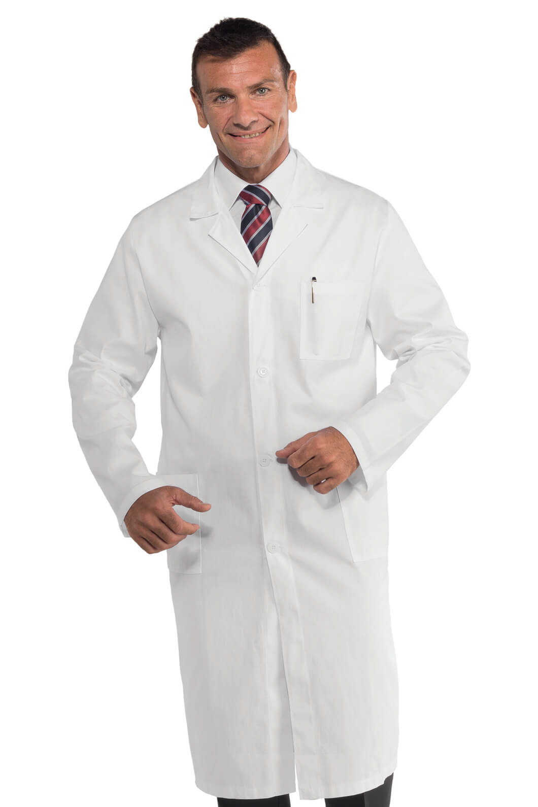 BLOUSE MÉDICALE BLANCHE 100% COTON MANCHES LONGUES