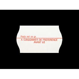 Boîte de 36 rouleaux - 36 000 étiquettes 26x16 mm adhésives permanentes - impression rouge standard pour pince OPEN S14, S16 et METO_0