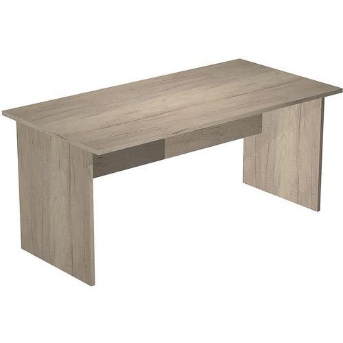 BUREAU DROIT PIEDS PANNEAUX FAST - 160 CM - CHÊNE - CHÊNE