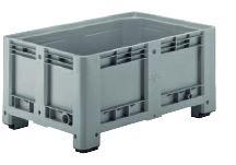 Caisse-palette rigide en plastique - cai123cp1208009 - dimensions 1110x710x420 mm - version pleine_0